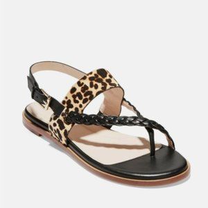 Cole Haan Anica Sandal | Black Tan & Leopard | Size 8